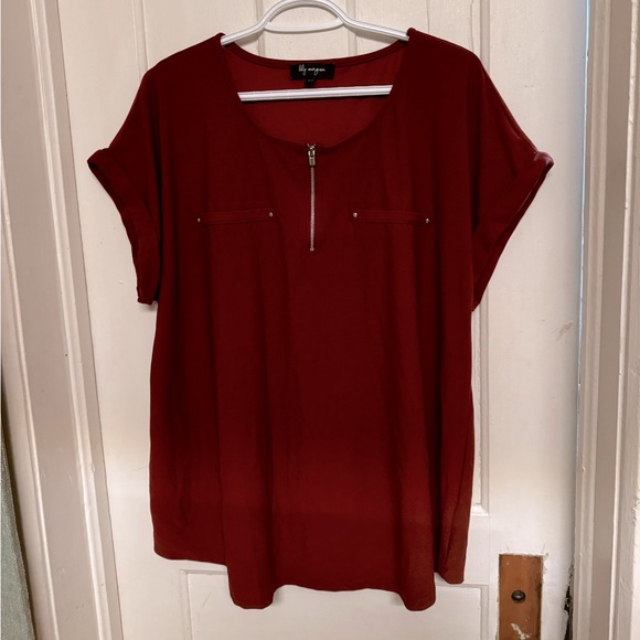 Lily Morgan Short-Sleeve Blouse - Picture 1 of 3